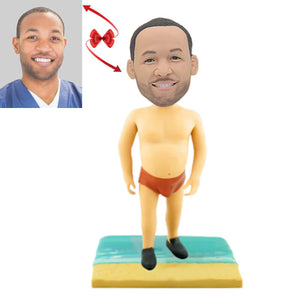 Man With Beachwear Custom Bobblehead