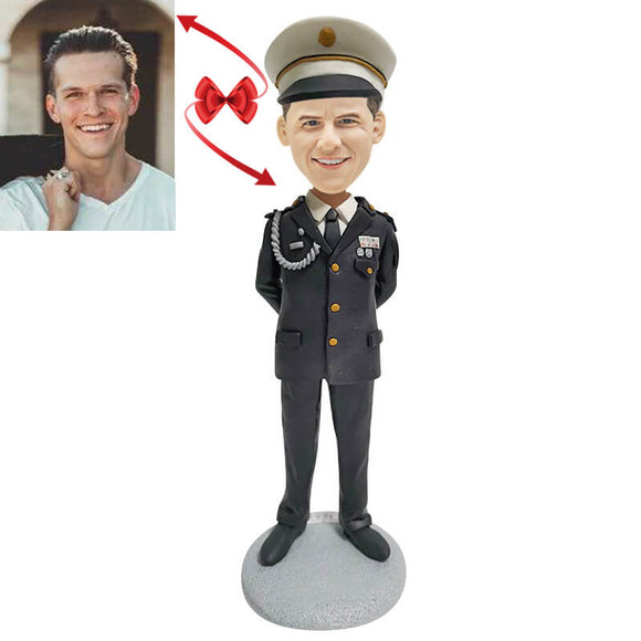 Navy Male Dress Uniform Custom Bobbleheads