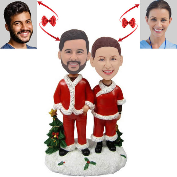 Christmas Couple Custom Bobblehead