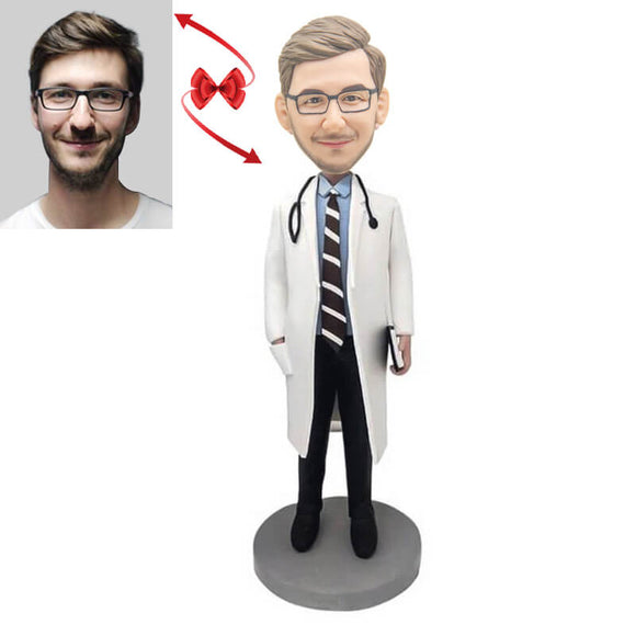 Doctor With Stethoscope Best Gifts Custom Bobblehead Flash Sale