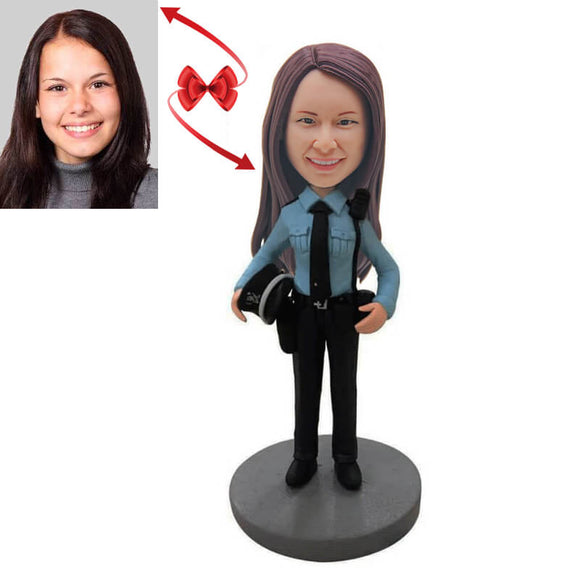 Female Police Officer Custom Bobblehead