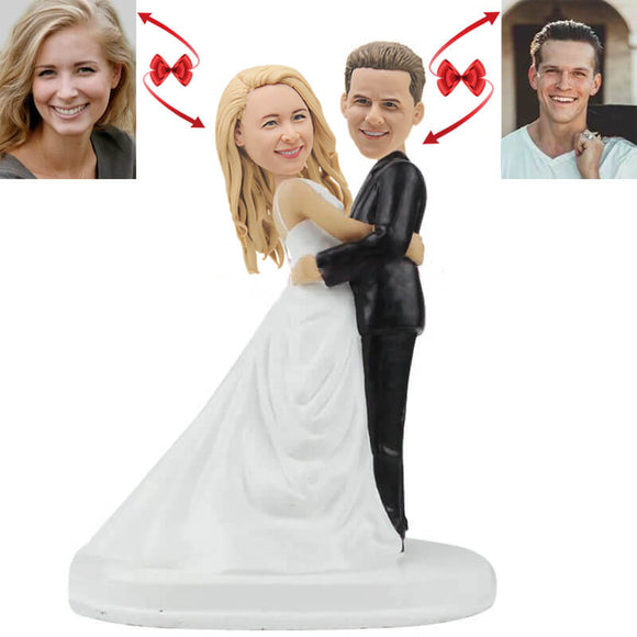 Hug Me Wedding Custom Bobblehead