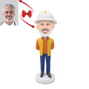 Engineer With Blueprints Custom Bobblehead