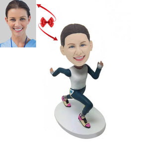 Running Woman Custom Bobblehead