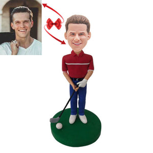 Male Golf Player Custom Bobblehead