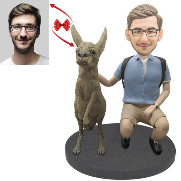 Men And Kangaroos Custom Bobblehead