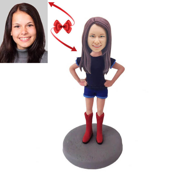 Forked Waist Female Custom Bobblehead