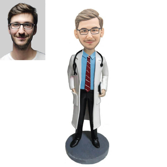 Doctor With Stethoscope Custom Bobblehead