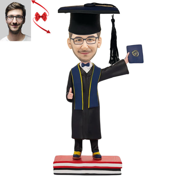 A man with  Diploma Custom Bobblehead