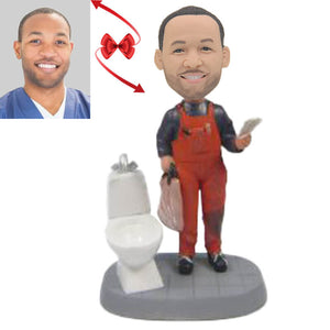 Bathroom Tile Setter Custom Bobblehead