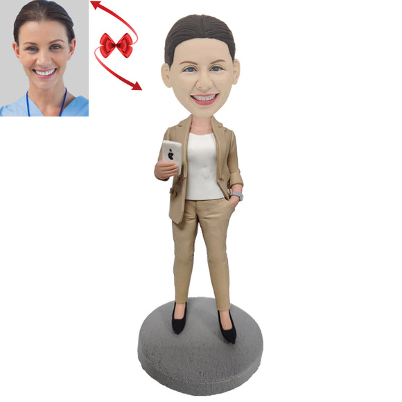 Business Modern Woman Custom Bobbleheads