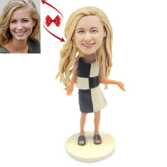 Casual Female Custom Bobblehead