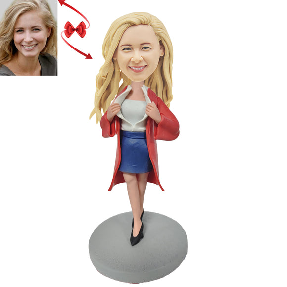 Cool Girl Happy Graduation Custom Bobbleheads