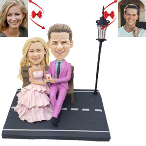 Couple and Light Custom Bobblehead