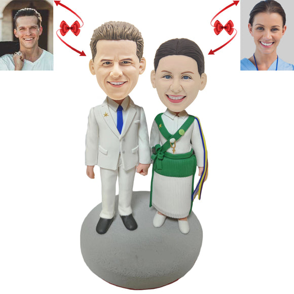 Couples in Special Uniforms Custom Bobblehead