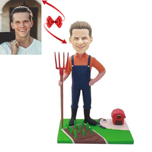 A Online Farmer Custom Bobblehead