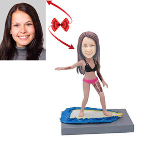 Bikini Surfing Custom Bobblehead