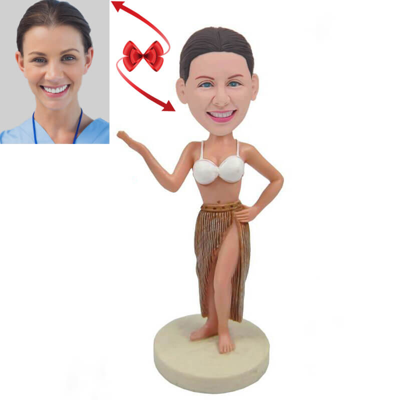 Fashion with White Underwear and Split Skirts Custom Bobblehead