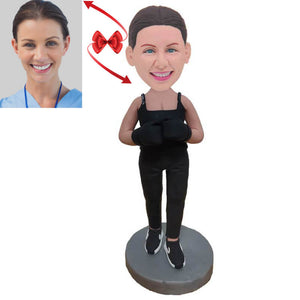 Female Boxer Custom Bobblehead