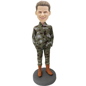 Male Soldier Custom Bobblehead B