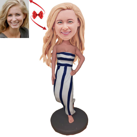 Fashion Dress Girl Custom Bobblehead