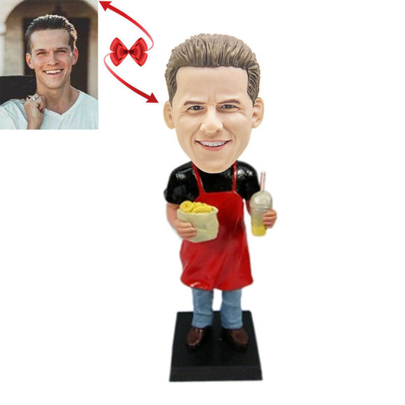 Fast Food Waiter Custom Bobblehead