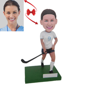 Field Hockey Player Custom Bobblehead