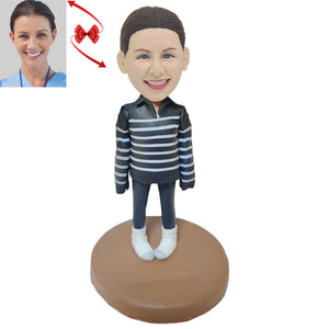 Lady in Pajamas Custom Bobblehead