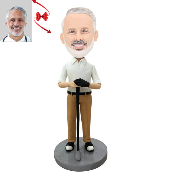 Male Golfer Custom Bobblehead