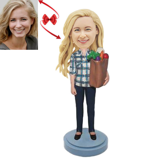 Shopping Girl Custom Bobblehead