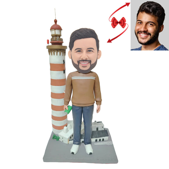 The Man Under the Lighthouse Custom Bobblehead