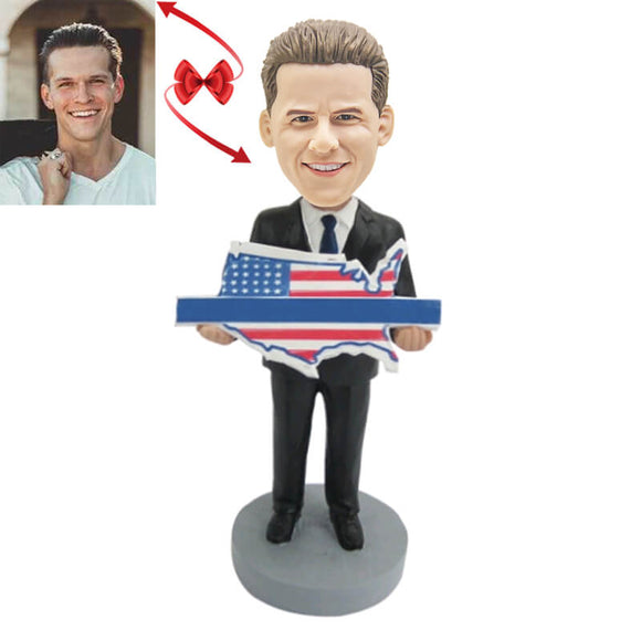 USA Businessman Custom Bobblehead